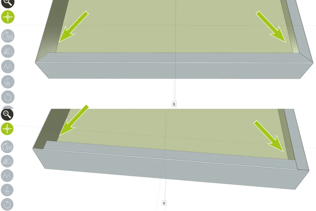 olika hörnutformningar i nulink styrsystem