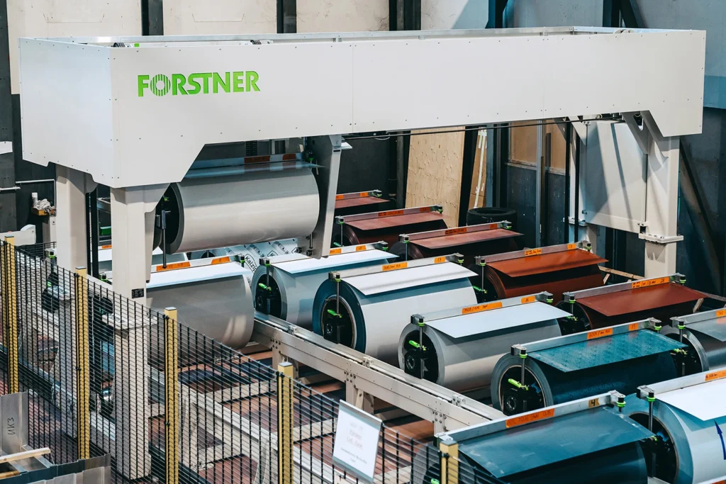 översikt coilfarm hos kund indubau i schwez