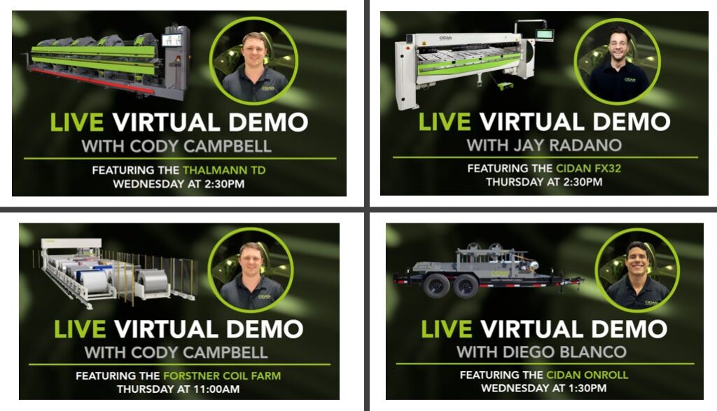 cidan live demos of machines